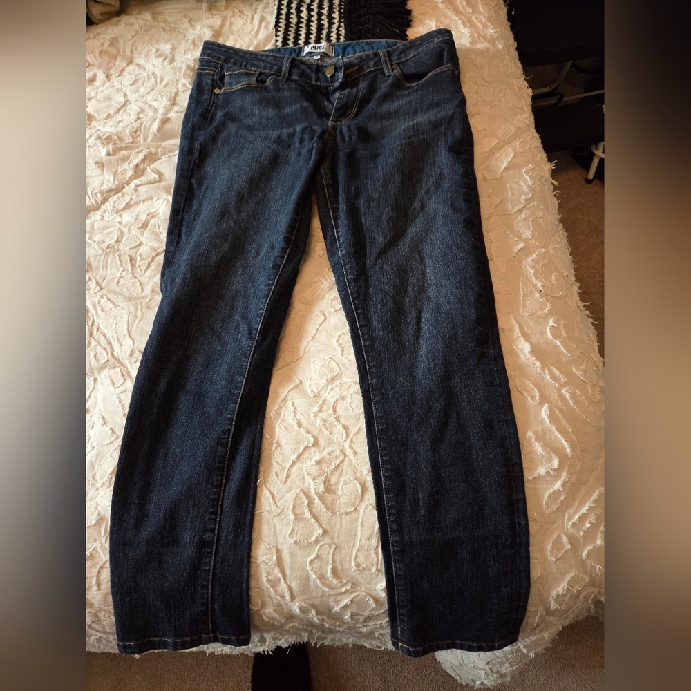 Paige Skyline Skinny Women's Blue Jeans 31